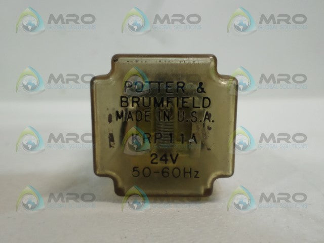 POTTER & BRUMFIELD KRP-11A-24 RELAY 24V *USED*