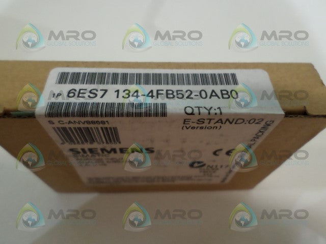 SIEMENS SIMATIC S7 6ES7134-4FB52-0AB0 INPUT MODULE *FACTORY SEALED*