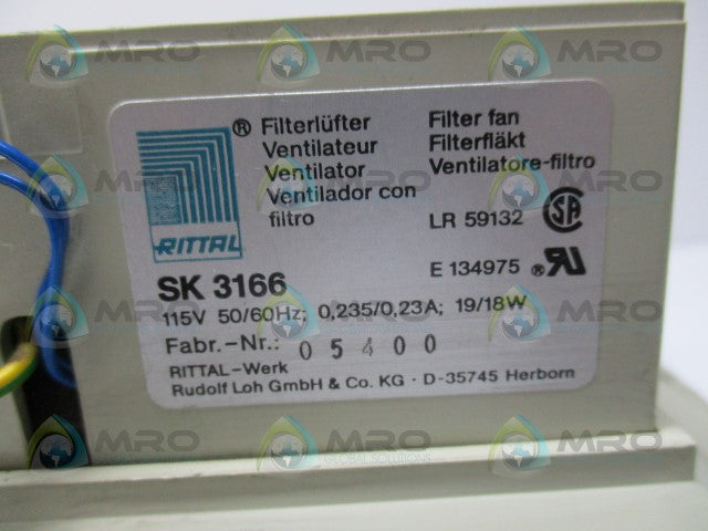 RITTAL SK3166 FILTER FAN *USED*
