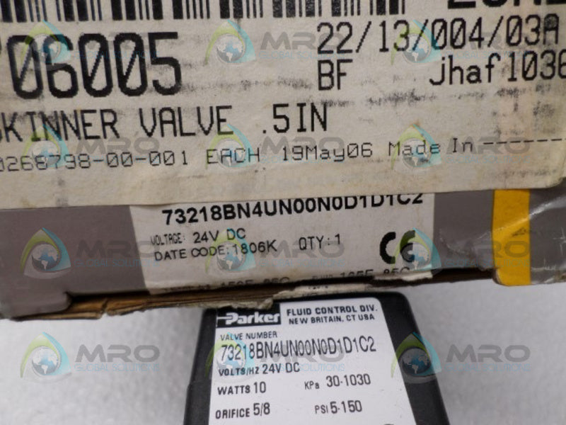 PARKER VALVE 73218BN4UN00N0D1D1C2 *NEW IN BOX*