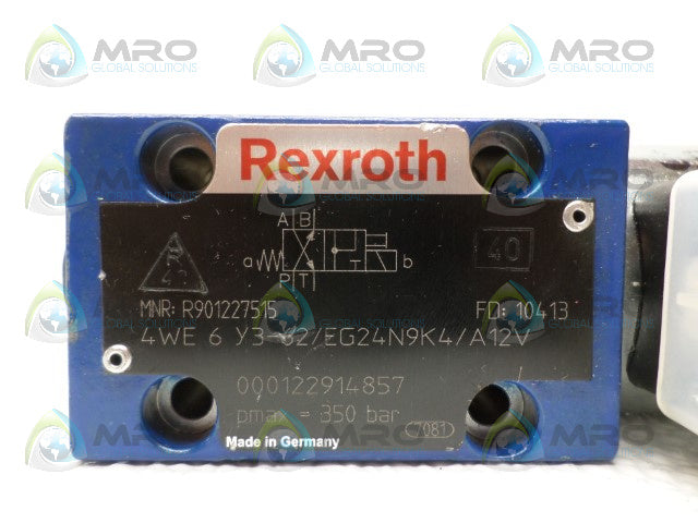 REXROTH 4WE6Y3-62/EG24N9K4/A12V SOLENOID VALVE *NEW NO BOX*