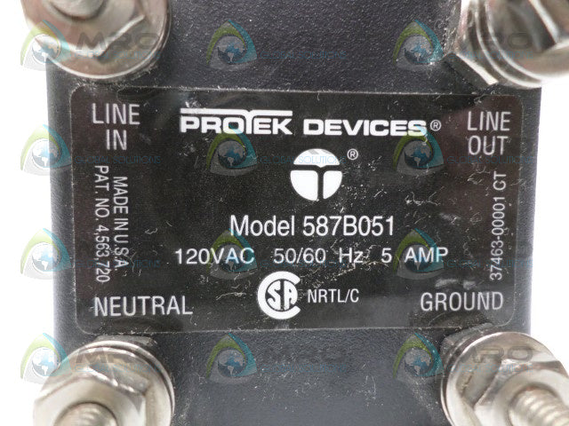 PROTEK DEVICES 587B051 LINE AC PROTECTOR *USED*