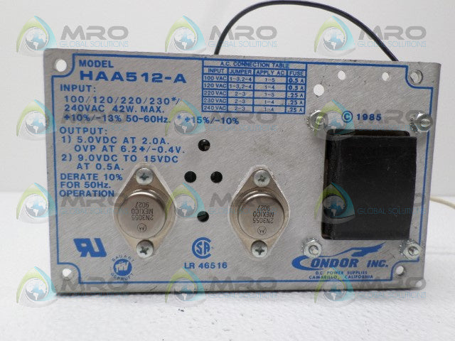 CONDOR HAA512-A POWER SUPPLY *USED*