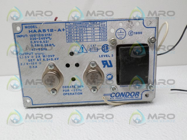 CONDOR HAA512-A+ POWER SUPPLY  *USED*