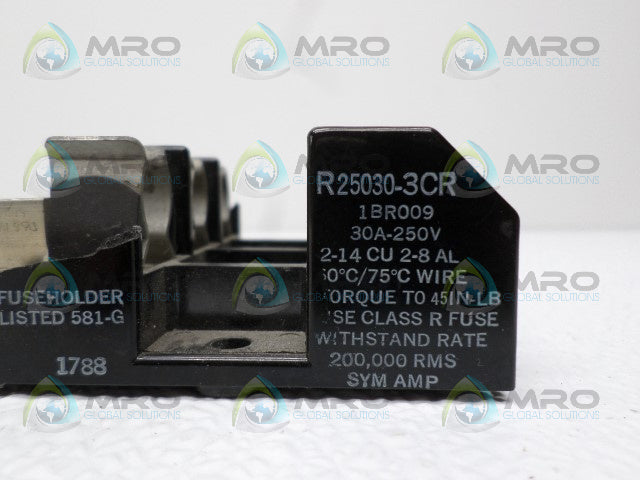 BUSSMAN R25030-3CR FUSE BLOCK HOLDER *USED*