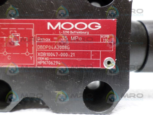 MOOG 706294 XDB10047-000-21 DBDP04A2008G PROPORTIONAL VALVE *NEW NO BOX*