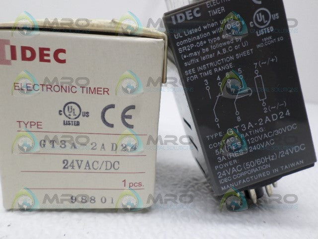 IDEC GT3A-2AD24 ELECTRONIC TIMER 24VAC/DC *NEW IN BOX*