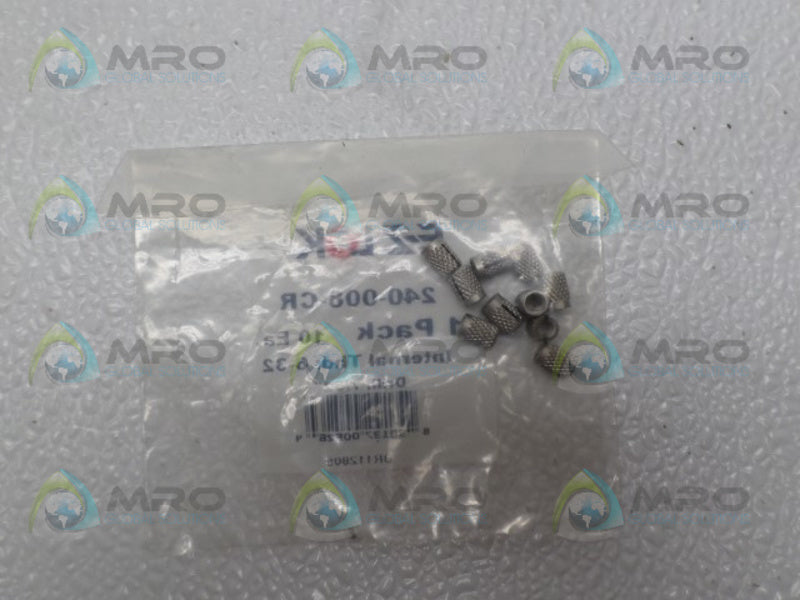 E-Z LOK 240-008-CR PRESS INSERT (PKG OF 10)  NSMP
