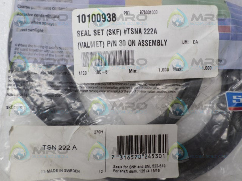 SKF TSN222A SEAL SET *NEW IN FACTORY BAG*