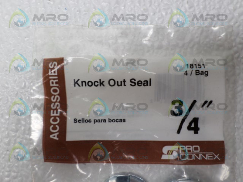 CONNEX 18151 KNOCK OUT SEAL 3/4" (PKG OF 4)  NSMP
