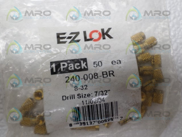 E-Z LOK 240-008-ER PRESS INSERT (PKG OF 50) * NEW IN FACTORY BAG *