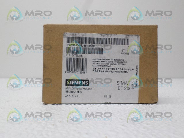 SIEMENS 6ES7134-4JB51-0AB0 INPUT MODULE *FACTORY SEALED*