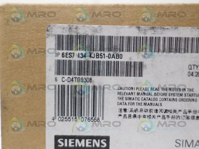 SIEMENS 6ES7134-4JB51-0AB0 INPUT MODULE *FACTORY SEALED*