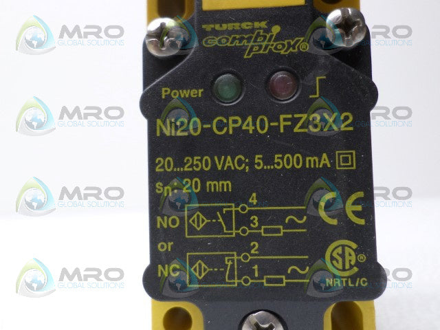 TURCK Ni20-CP40-FZ3X2 PROXIMITY SWITCH *NEW IN BOX*
