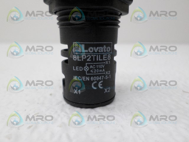 LOVATO 8LP2TILE8 MONOBLOCK LED PILOT LIGHT *NEW NO BOX*