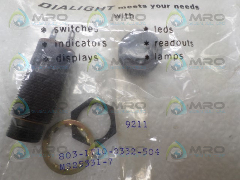 DIALIGHT 803-1710-0332-504 LIGHT INDICATOR *NEW IN FACTORY BAG*