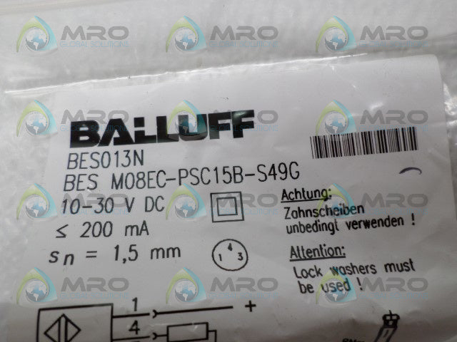 BALLUFF BESM08EC-PSC15B-S49G PROXIMITY SENSOR *NEW IN FACTORY BAG*