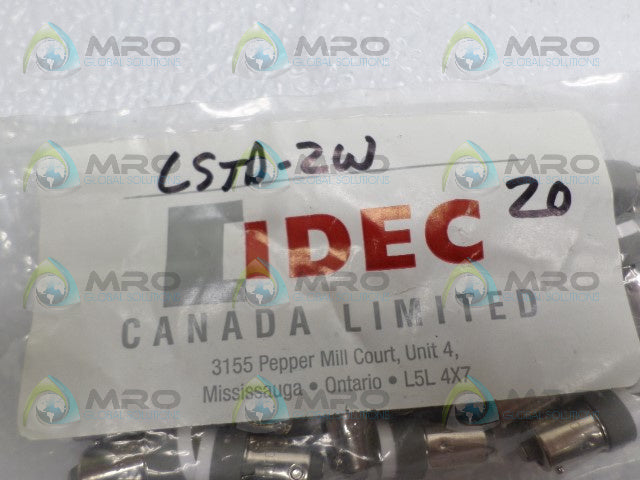 IDEC LSTD-2W LED BULB (PKG OF 20) *NEW IN FACTORY BAG*