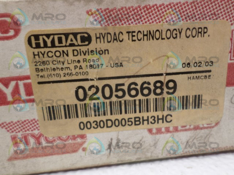 HYDAC 02056689 0030D005BH3HC NSMP