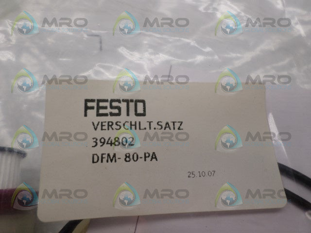 FESTO DFM-80-PA 394802 SET OF WEARING PARTS *NEW IN FACTORY BAG*