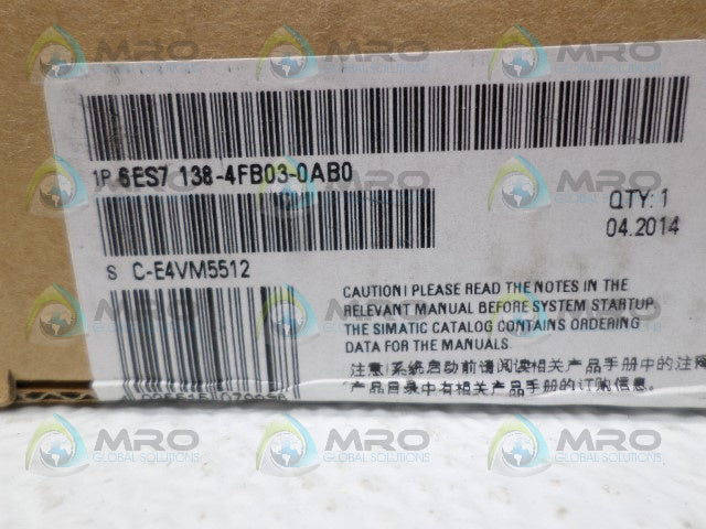 SIEMENS SIMATIC S7 6ES7138-4FB03-0AB0 DIGITAL OUTPUT MODULE *FACTORY SEALED*