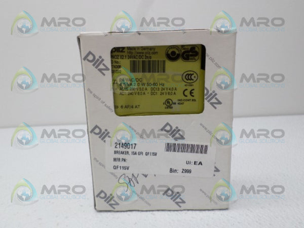 PILZ PNOZX2.124VAC/DC2n/o 774306 SAFETY RELAY NSMP