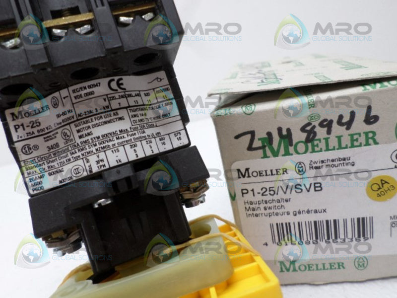 KLOCKNER MOELLER P1-25/V/SVB MAIN SWITCH *NEW IN BOX*