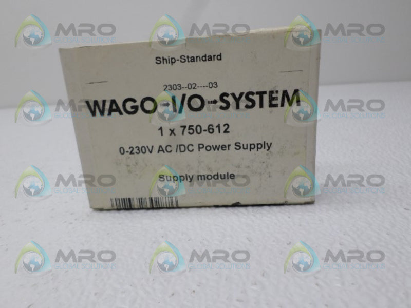 WAGO 750-612 POWER SUPPLY MODULE *FACTORY SEALED*