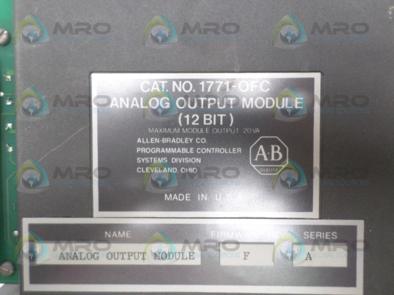 ALLEN BRADLEY 1771-OFC  SER. A F/W F  UNMP