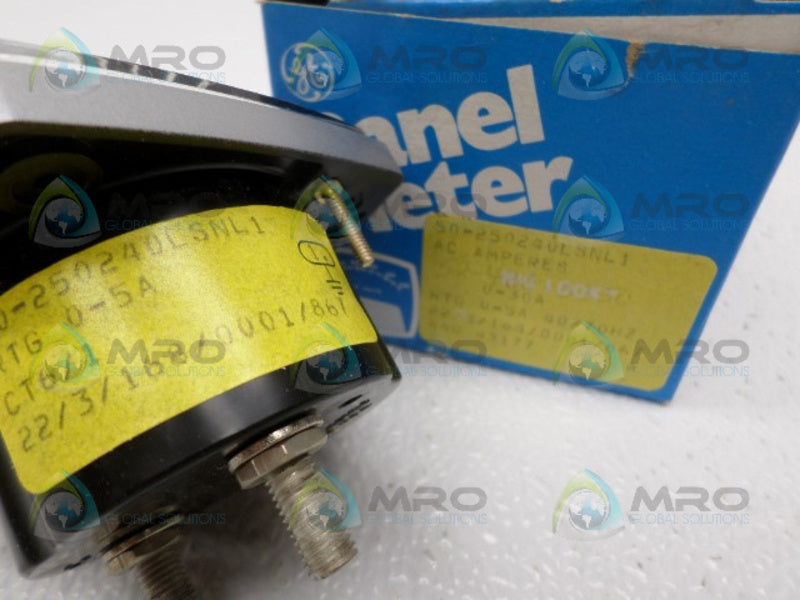 GENERAL ELECTRIC 50-250240LSNL1 PANEL METER 0-30 AC AMPS NSMP