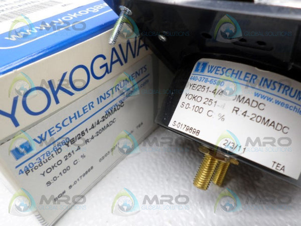 YOKOGAWA YE/251-4/4-20MADC PANEL METER 0-100% NSMP