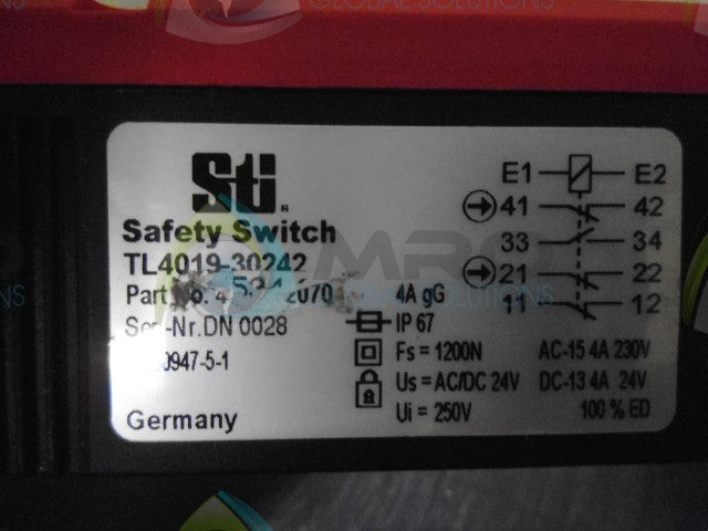 STI TL4019-30242 SAFETY SWITCH *NO NEW BOX*