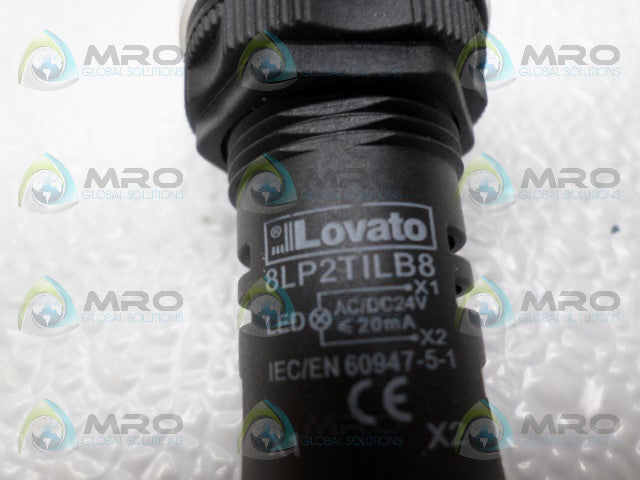 LOVATO 8LP2TILB8 TRANSPARENT WHITE LED PILOT LIGHTS *NEW NO BOX*