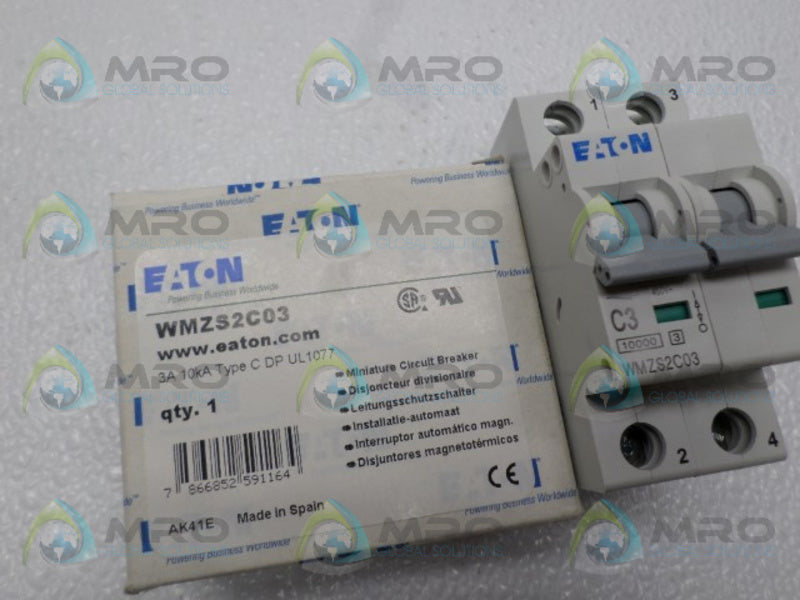 EATON WMZS2C03 CIRCUIT BREAKER 3A NSMP