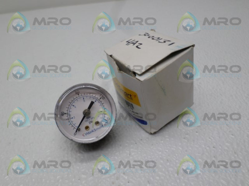 WORKSMART WS-PE-GAGE-16 PRESSURE GAUGE 0-160 PSI *NEW IN BOX*