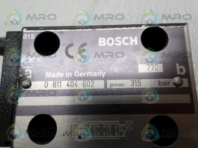 BOSCH 0811404602 PROPORTIONAL VALVE (AS PICTURED) *USED*