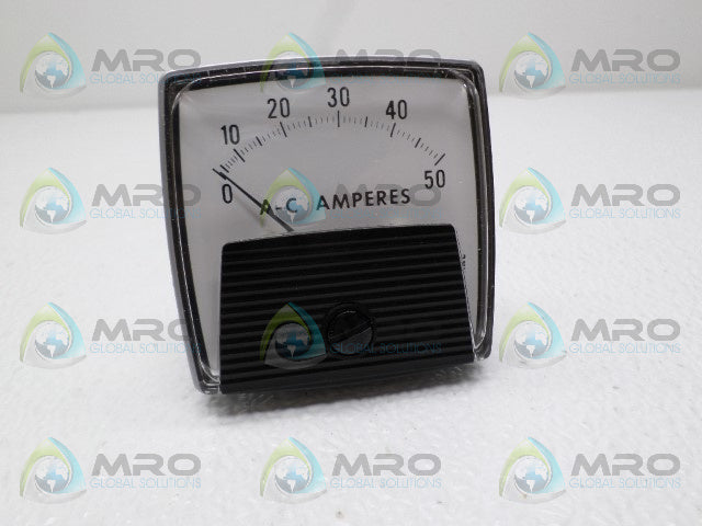 GENERAL ELECTRIC YE/250240LSNT PANEL METER 0-50 AC AMPS *NEW NO BOX*