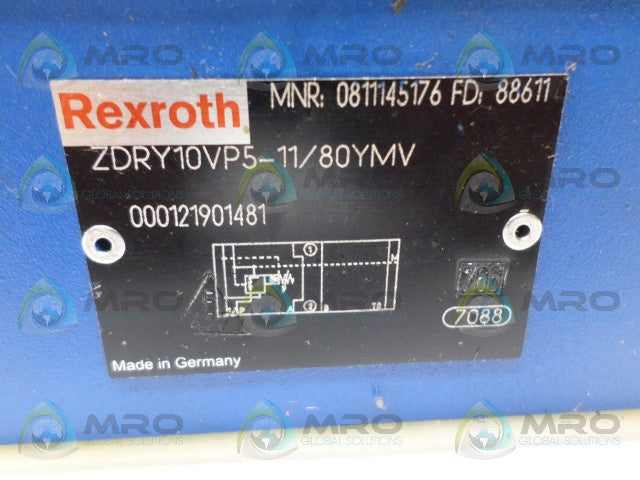 REXROTH ZDRY10VP5-11/80YMV PRESSURE CONTROL VALVE *NEW NO BOX*