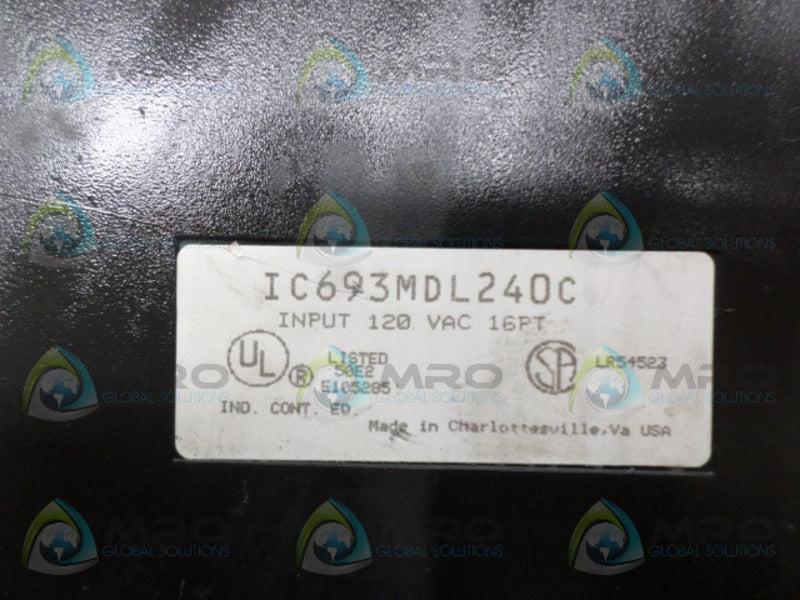 GE FANUC IC693MDL240C INPUT MODULE (MISSING TERMINAL) NSNP
