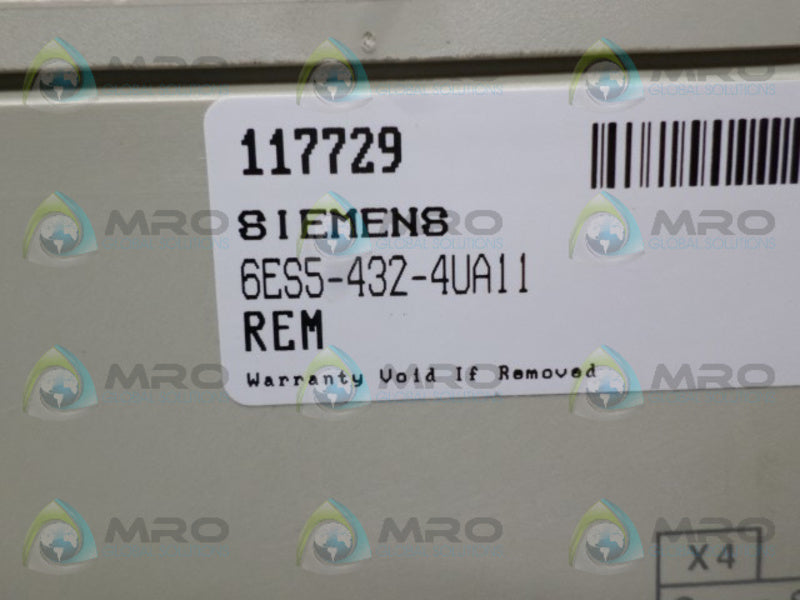 SIEMENS 6ES5432-4UA11 INPUT MODULE (REMANUFACTURED) NSNP