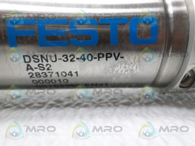 FESTO DSNU-32-40-PPV-A-S2 PNEUMATIC CYLINDER *NEW NO BOX*