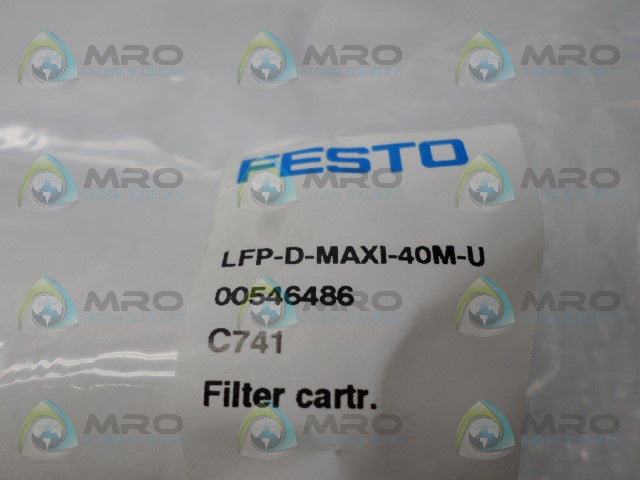 FESTO LFP-D-MAXI-40M-U FILTER CARTRIDGE *NEW IN FACTORY BAG*