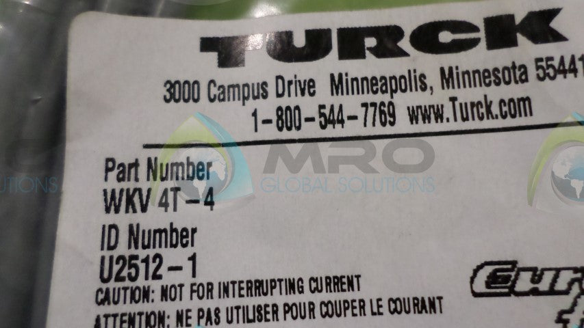 TURCK WKV4T-4 CONNECTOR *NEW IN BAG*