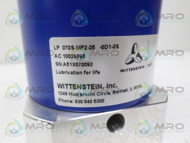 WITTENSTEIN LP070S-MF2-25-0D1-3S PLANETARY GEARHEAD *NEW NO BOX*