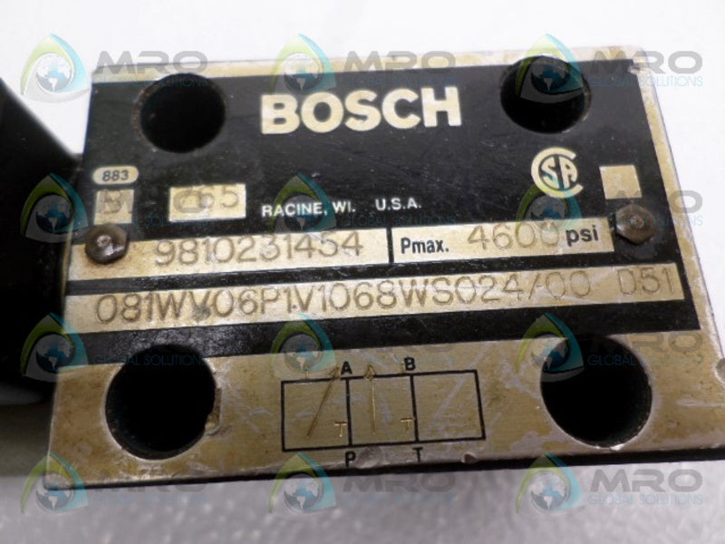 BOSCH 081WV06P1V1068WS024/00D51 SOLENOID VALVE  UNMP