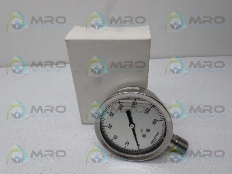 ASHCROFT 351009SW04L-160#-XLJ PRESSURE GAUGE 0-160 PSI  NSMP