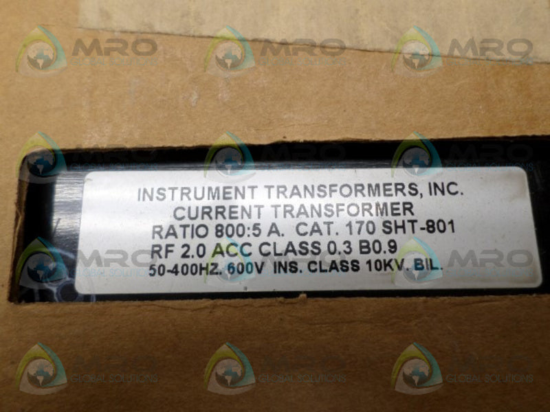 INSTRUMENT TRANSFORMERS 170SHT-801 CURRENT TRANSFORMER  NSMP