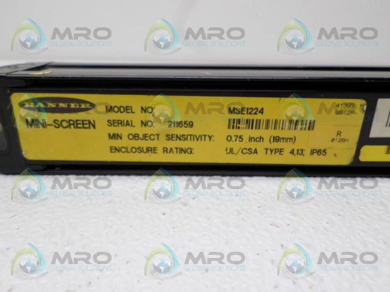 BANNER ENGINEERING MSE1224 EMITTER *USED*