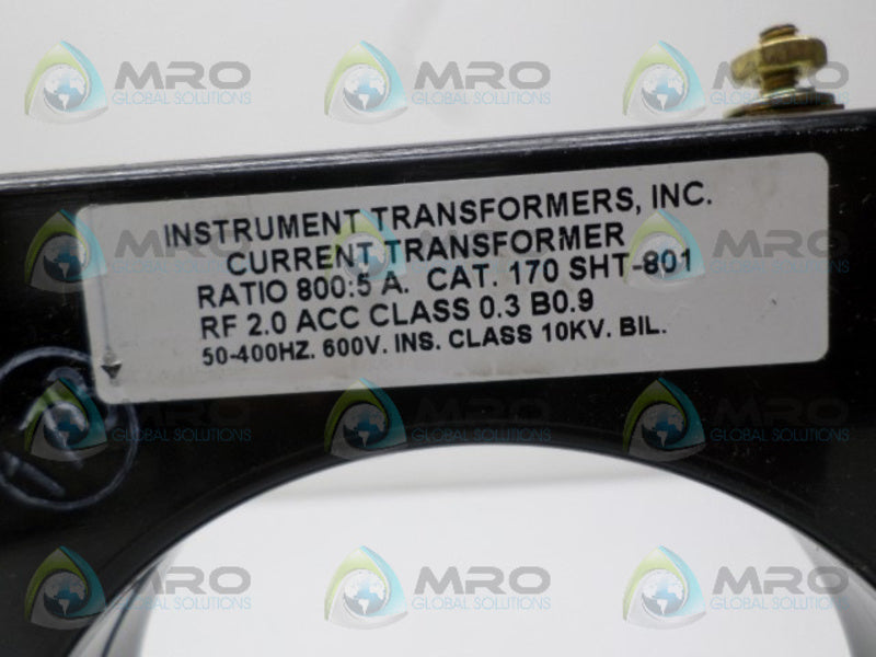INSTRUMENT TRANSFORMERS 170SHT-801 CURRENT TRANSFORMER NSNP