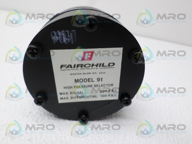FAIRCHILD MODEL 91 HIGH PRESSURE SELECTOR *NEW NO BOX*